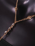 Women sexy metal rhinestone chain Chest chain accessories