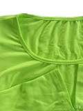 Fashionable And Elegant Solid Color Round Neck Long Sleeve Top Ruffle Skirt Two Piece Set For Women