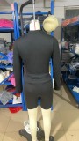 Women's Autumn Sports Casual Tight Fitting Slim Waist Solid Color Long-Sleeved Top Shorts Two-Piece Suit For Women