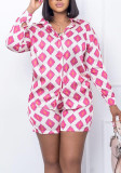 Fashion Sexy Loose Casual Printed Women's Two Piece Shorts Set