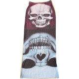 Women Winter Street Mesh Print Bodycon Skirt