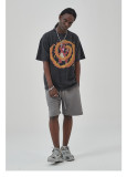 Men's retro print short-sleeved Casual T-shirt