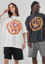 Men's retro print short-sleeved Casual T-shirt Men's retro print short-sleeved Casual T-shirt