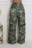 Women Camouflage Print Cargo Pants