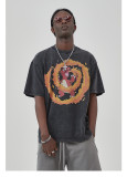 Men's retro print short-sleeved Casual T-shirt