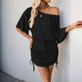 Women Summer Casual Off Shoulder Bodycon Dress