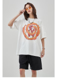 Men's retro print short-sleeved Casual T-shirt