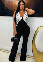 Women v-neck sleeveless Jumpsuit