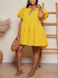 Women Casual bubble sleeve dress