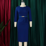 Women's Fashion Ol Chic Elegant Bodycon African Dress