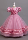 Children's Puff Sleeves Princess Dress Flower Girls' Tutu Dress
