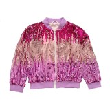 Children's Clothing Sequin Multi-Color Contrast Color Trendy Jacket