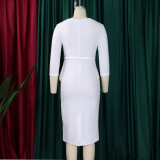 Women's Fashion Ol Chic Elegant Bodycon African Dress