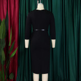 Women's Fashion Ol Chic Elegant Bodycon African Dress