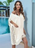 Women's Handhook Patchwork Loose Beach Cover Up