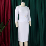 Women's Fashion Ol Chic Elegant Bodycon African Dress