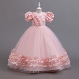 Children's Puff Sleeves Princess Dress Flower Girls' Tutu Dress