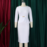 Women's Fashion Ol Chic Elegant Bodycon African Dress