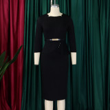 Women's Fashion Ol Chic Elegant Bodycon African Dress