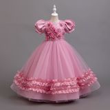 Children's Puff Sleeves Princess Dress Flower Girls' Tutu Dress
