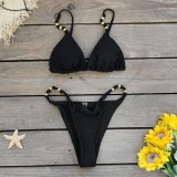 Women Sexy Lace-Up Bikini Two Pieces Swimsuit