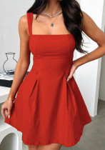 Women Suspender Backless Bow Dress Women Suspender Backless Bow Dress