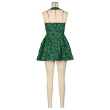 Women Sexy Off Shoulder Puffy Dress