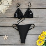 Women Sexy Lace-Up Bikini Two Pieces Swimsuit