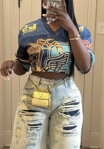 Women Printed Jersey T-Shirt Women Printed Jersey T-Shirt