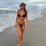 Women Sexy Lace-Up Bikini Two Pieces Swimsuit