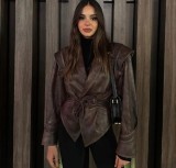 Women's American Retro Casual Faux Leather Jacket