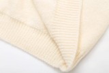 Women's Furry Patchwork Long Sleeve Button Knitting Cardigan