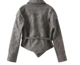 Women's American Retro Casual Faux Leather Jacket