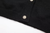 Women's Furry Patchwork Long Sleeve Button Knitting Cardigan