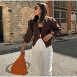 Women's V-Neck Button Knitting Cardigan
