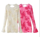 Women's Fashionable Sexy Slim Fit Bell Bottom Sleeve Party Dress