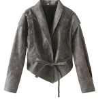 Women's American Retro Casual Faux Leather Jacket