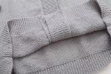 Women's Furry Patchwork Long Sleeve Button Knitting Cardigan