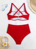 Women Sexy Solid Swimsuit Bikini
