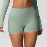 Women Solid Yoga Running Fitness Shorts