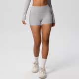 Women Solid Yoga Running Fitness Shorts