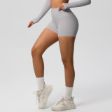 Women Solid Yoga Running Fitness Shorts