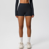 Women Solid Yoga Running Fitness Shorts