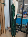 Women sexy sequin Backless Strap Dress