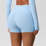 Women Solid Yoga Running Fitness Shorts