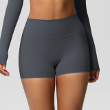 Women Solid Yoga Running Fitness Shorts