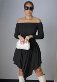 Women Off Shoulder Irregular Dress