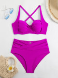 Women Sexy Solid Swimsuit Bikini
