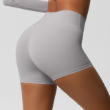 Women Solid Yoga Running Fitness Shorts