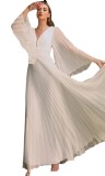 Women Sexy Deep V Long Sleeve Dress
